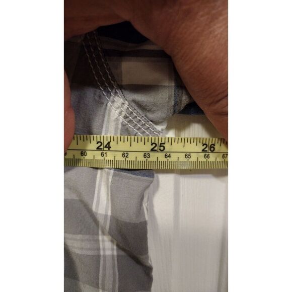 Route sixty six Men's grey and blue short sleeve button down - Picture 5 of 5